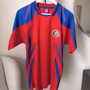 Costa Rica Small Football Soccer Jersey Red Blue Sports Shirt Athleisure Sports